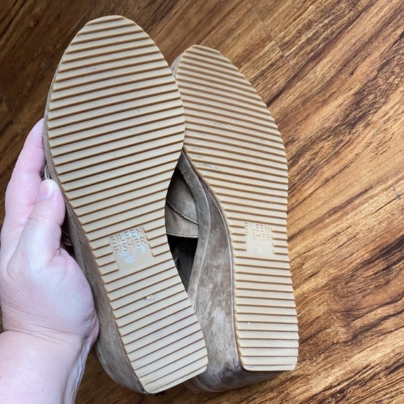 Eileen Fisher lace up wedge sandals size 9 - Picture 6 of 10